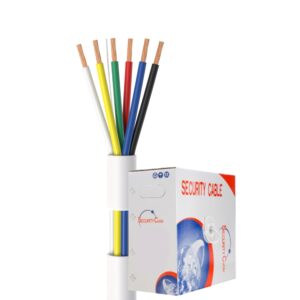 500ft 22/6 Stranded Alarm Cable – CCA Low Voltage Wire for Security Systems, LED, Fire Detectors, Doorbells, 22 AWG, 6-Conductor